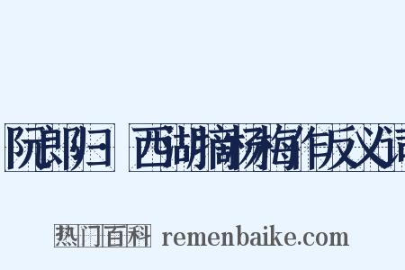 阮郎归·西湖摘杨梅作反义词是什么意思的图片